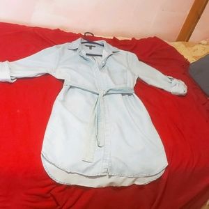 Denim-like Shirt Dress